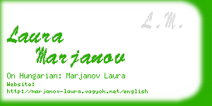 laura marjanov business card